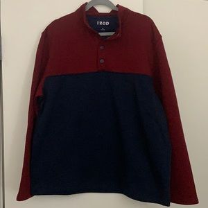 IZOD 1/4 button sweatshirt